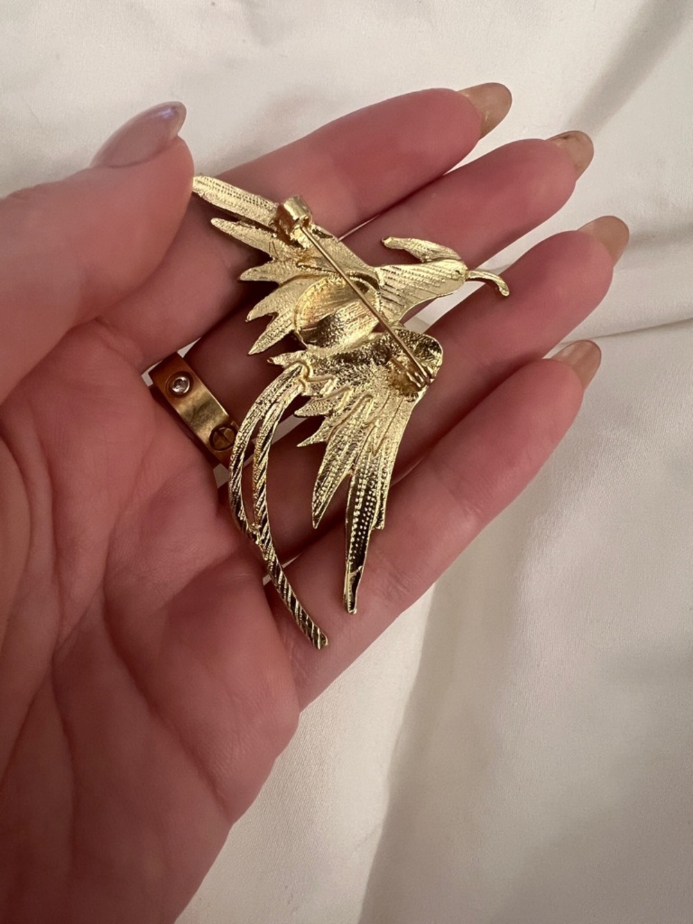🧷Vintage-Inspired Colourful Enamel and Rhinestone Phoenix Brooch 🐦‍🔥 - Picture 4 of 4